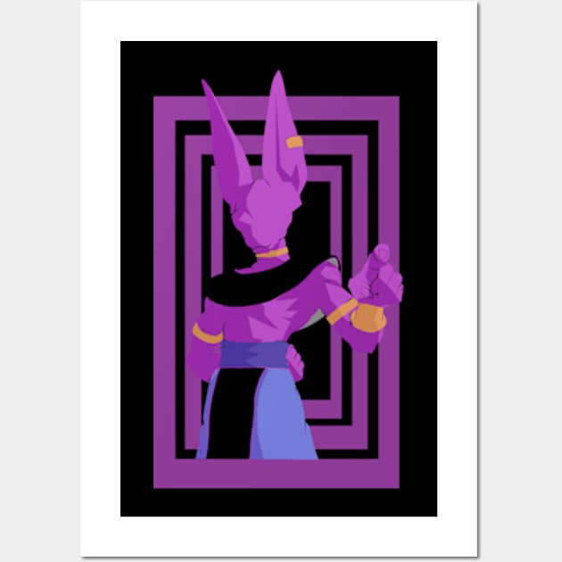 Dragonball Beerus Wall Art by Artdoki